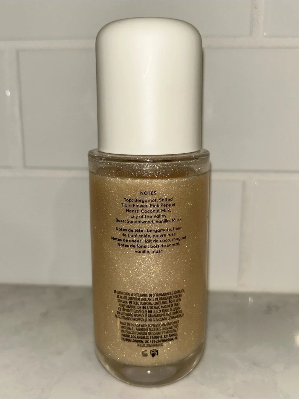 Phlur Beach Skin Shimmering Body Oil 4 oz